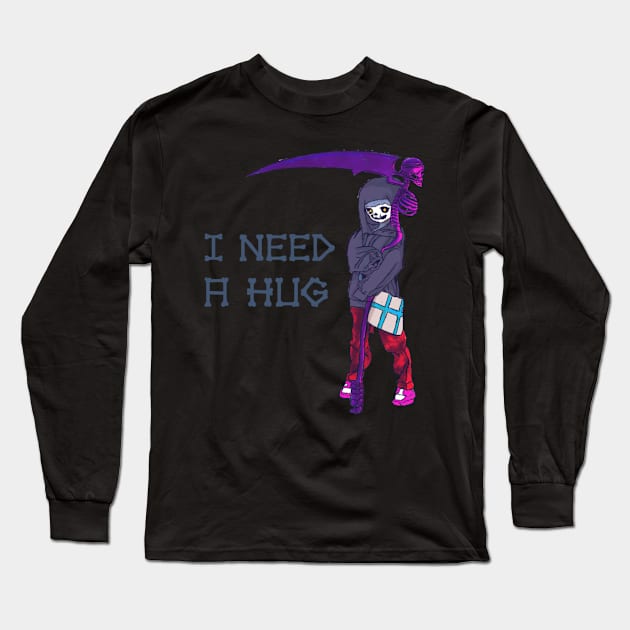 I Need A Hug Long Sleeve T-Shirt by DravenWaylon